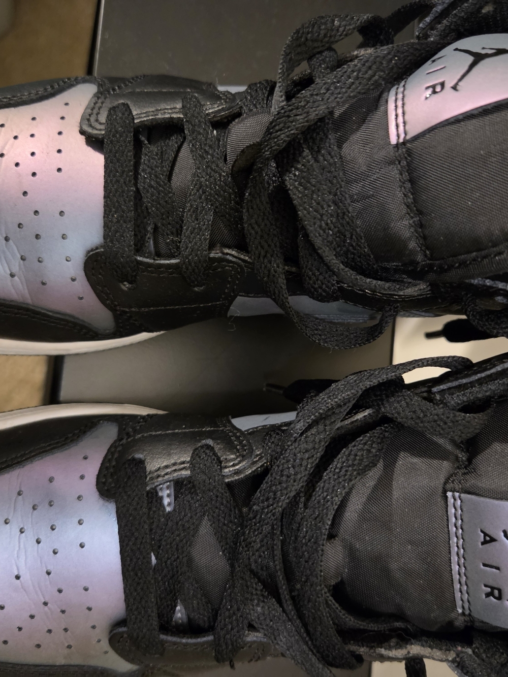 Jordan MIDS Sneakers with Iridescent Lavender Sheen SZ Y6